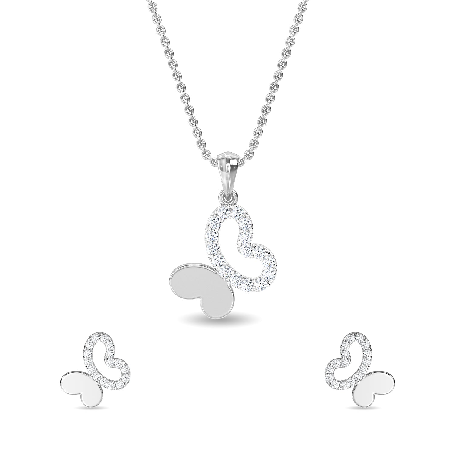 Bijou Butterfly Pendant Set