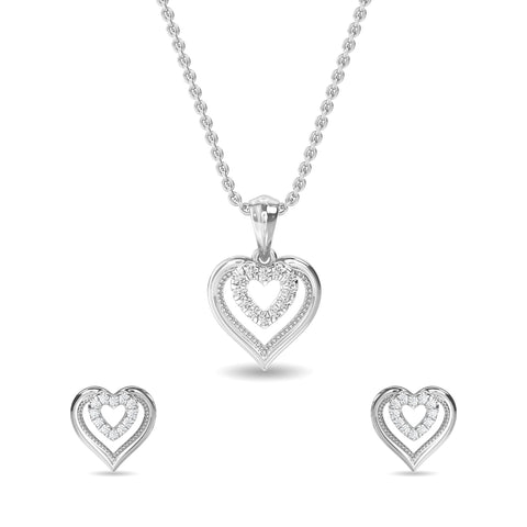 Heart Centric Pendant Set