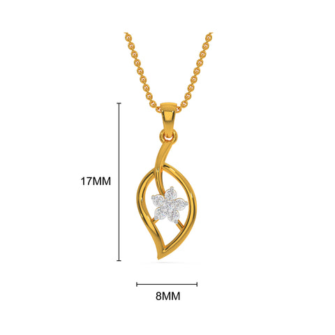 Curved Leaves Cluster Pendant