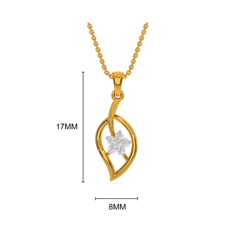 Curved Leaves Cluster Pendant