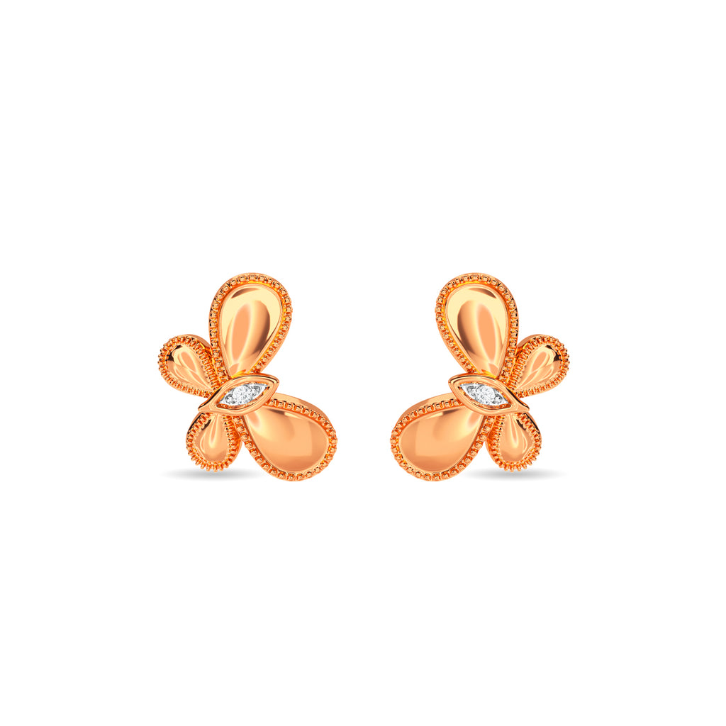 Sparkling Butterfly Kids Studs