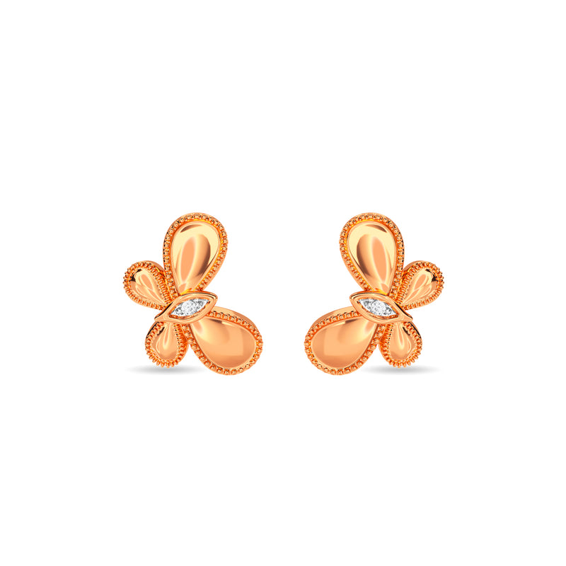 Sparkling Butterfly Kids Studs