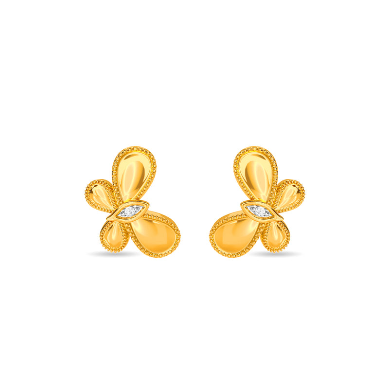 Sparkling Butterfly Kids Studs