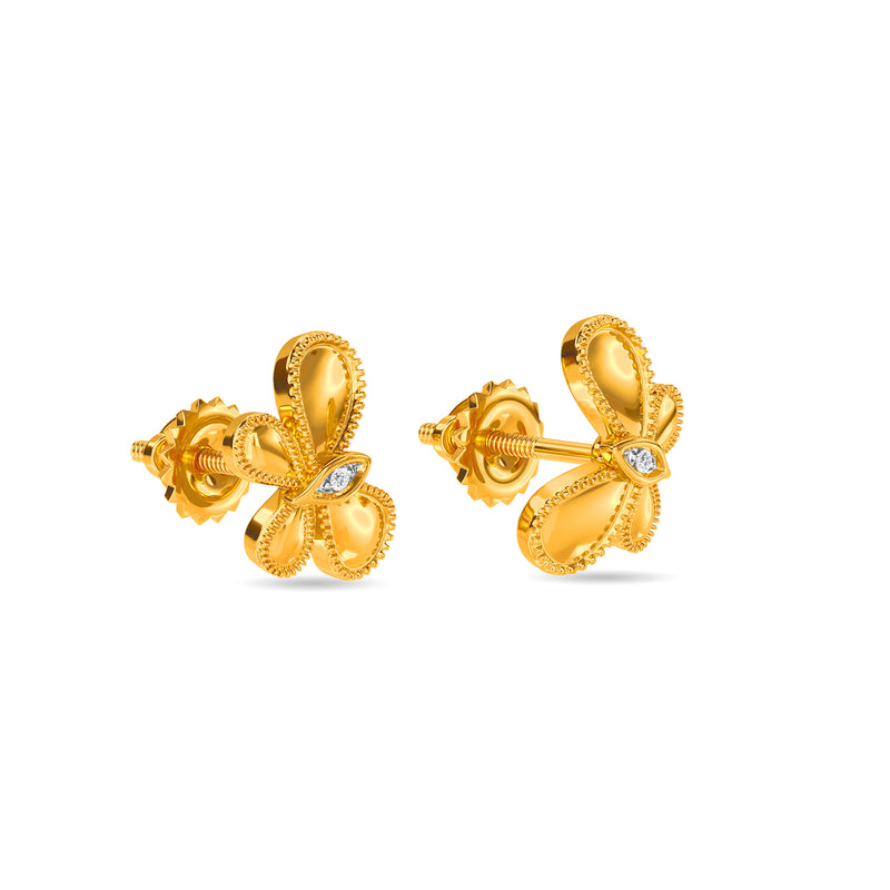 Sparkling Butterfly Kids Studs