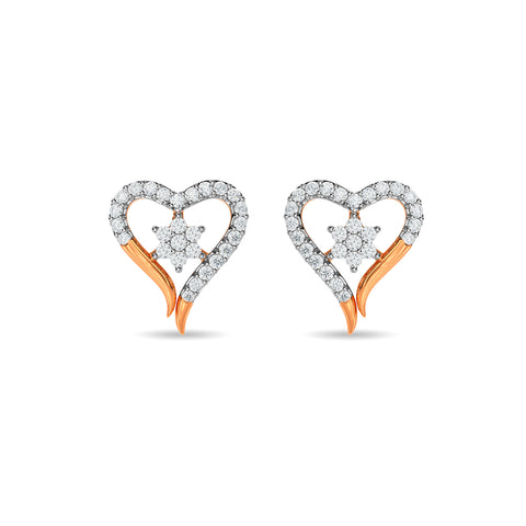 Olive Heart Earring
