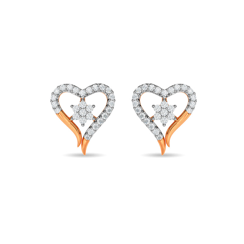 Olive Heart Earring