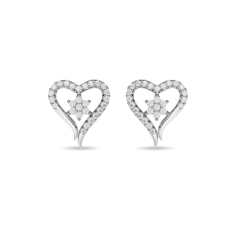 Olive Heart Earring