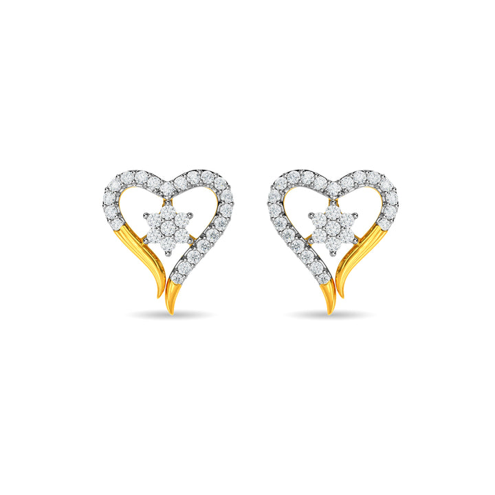 Olive Heart Earring