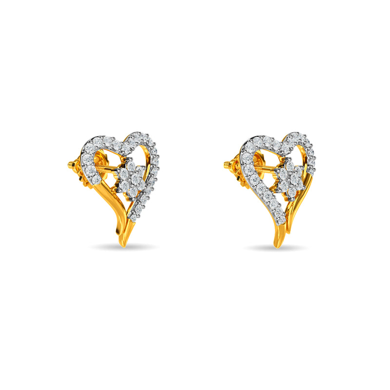 Olive Heart Earring
