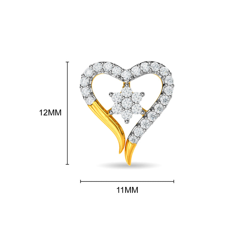 Olive Heart Earring