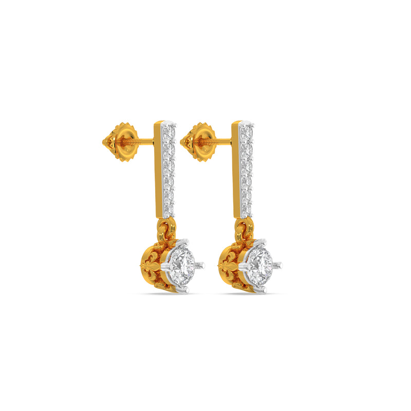 Sadie Drop Solitaire Earring
