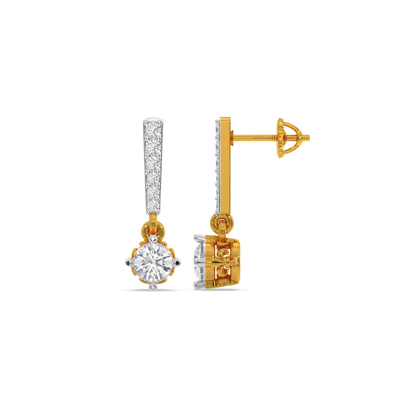 Sadie Drop Solitaire Earring