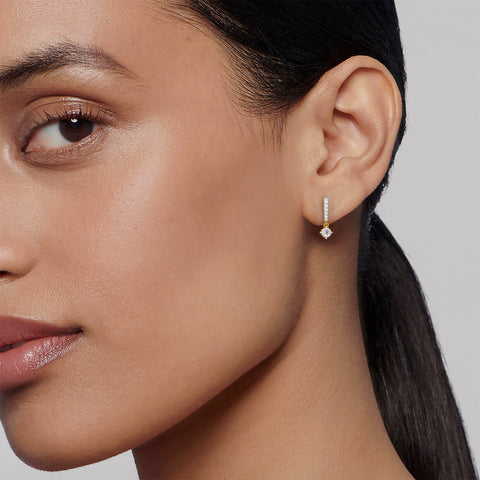 Sadie Drop Solitaire Earring