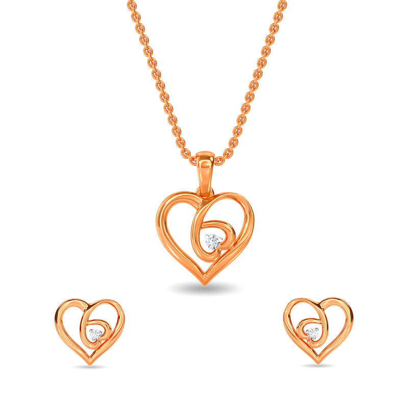 Dual Heart Pendant Set