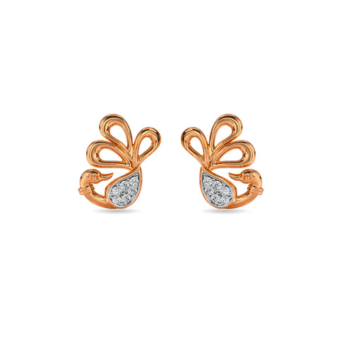 Enchanted Peacock Kids Earring