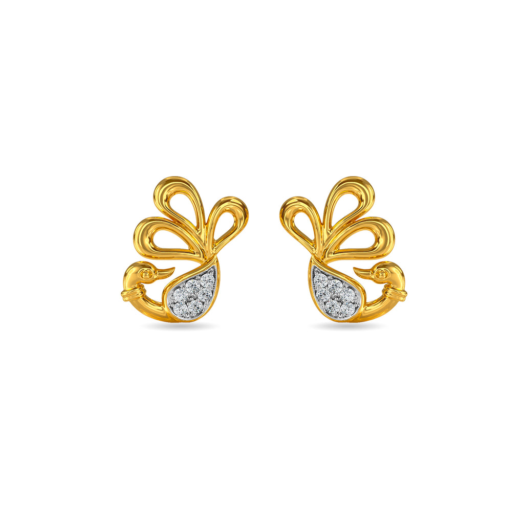 Enchanted Peacock Kids Earring