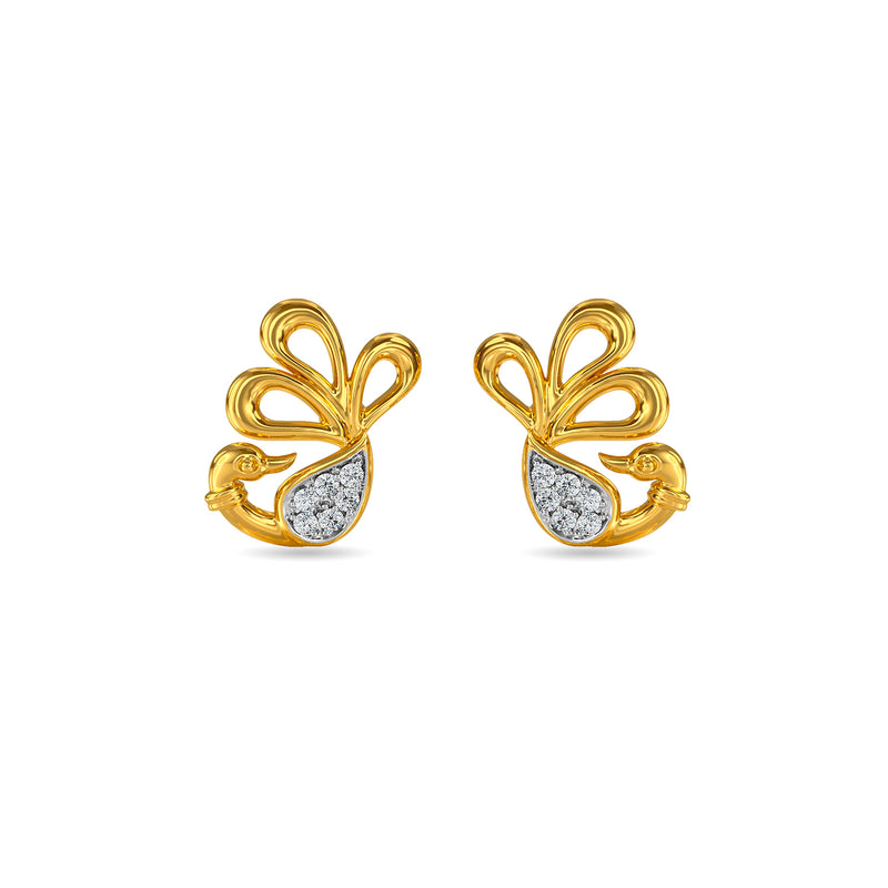 Enchanted Peacock Kids Earring