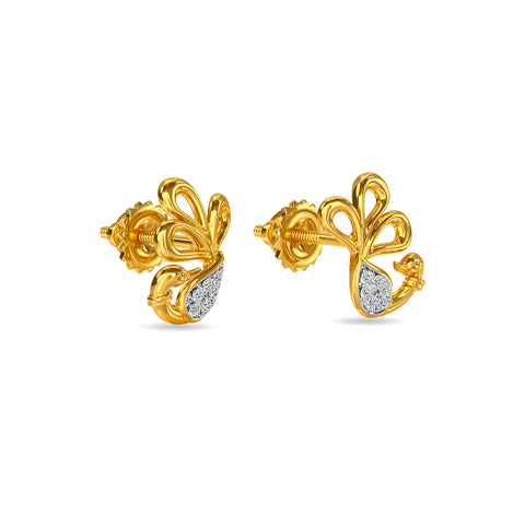 Enchanted Peacock Kids Earring