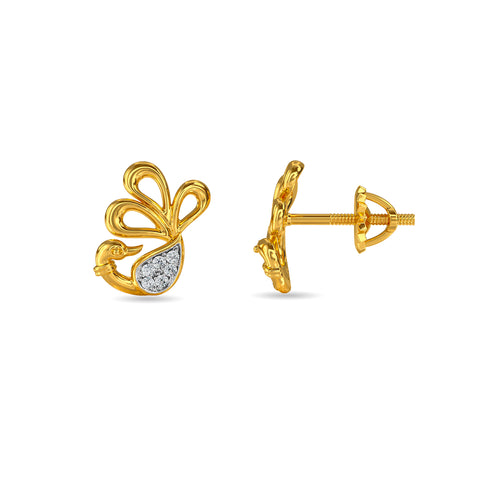 Enchanted Peacock Kids Earring