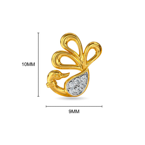 Enchanted Peacock Kids Earring