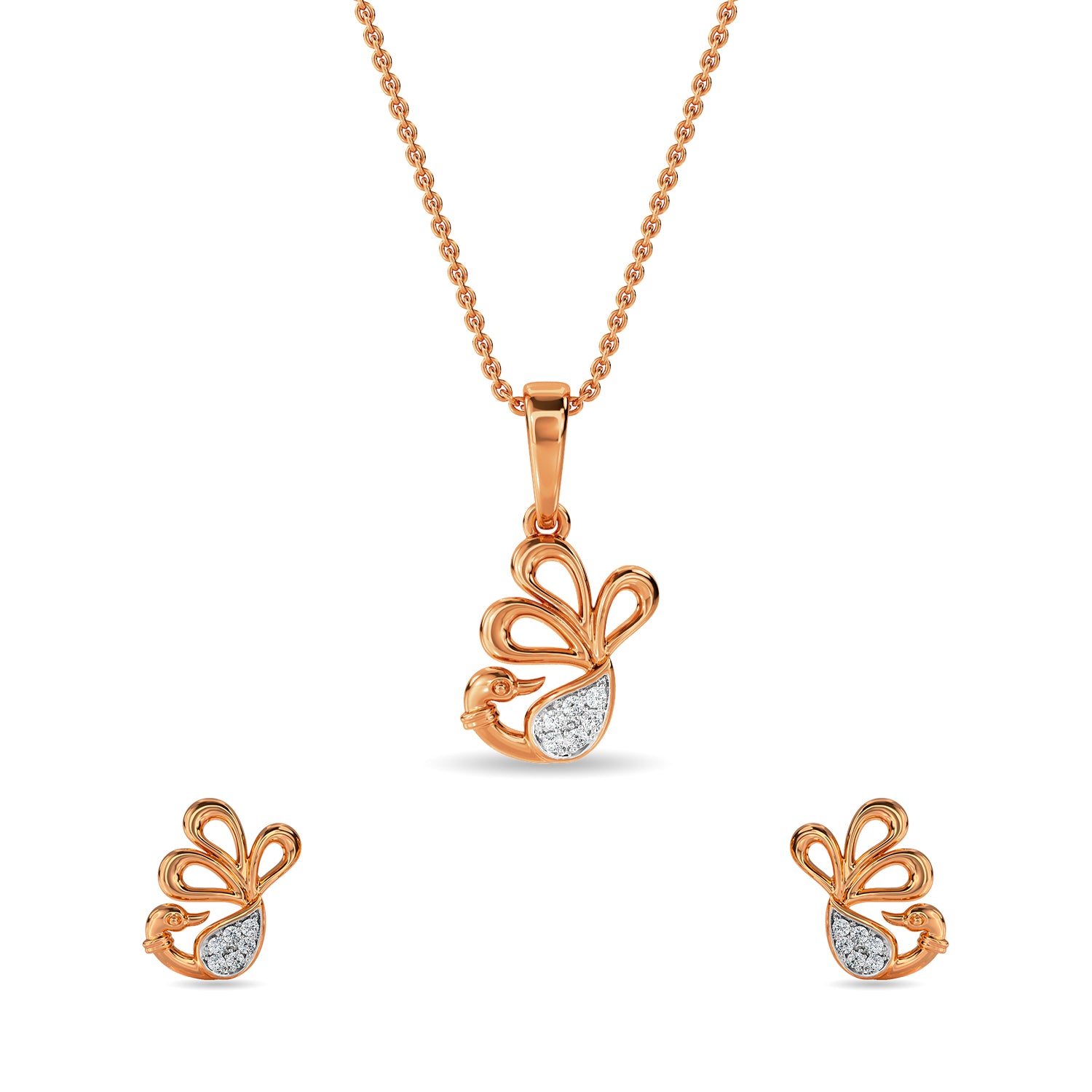 Enchanted Peacock Pendant Set