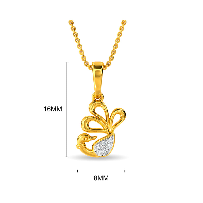 Enchanted Peacock Kids Pendant