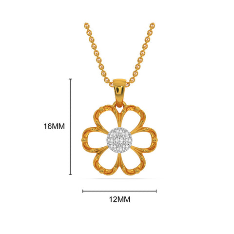 Simple Flower Pendant Set