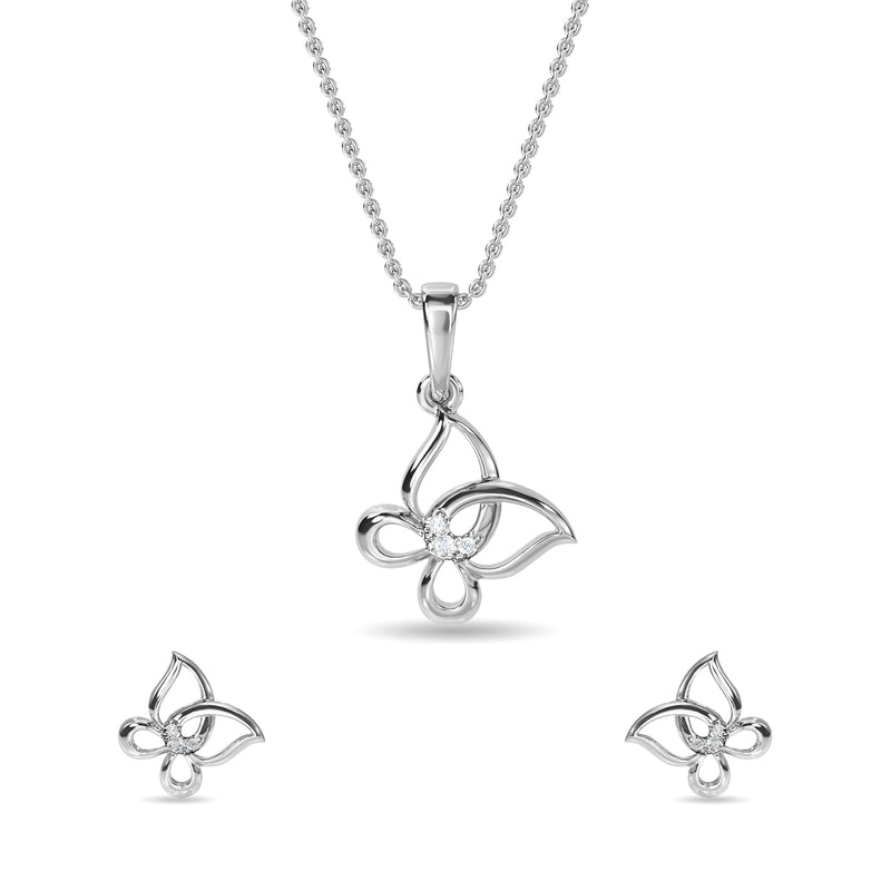 Wrap Butterfly Pendant Set