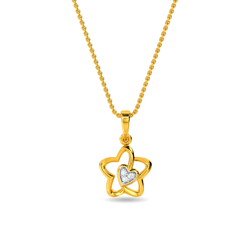 Heart In Flower Kids Pendant