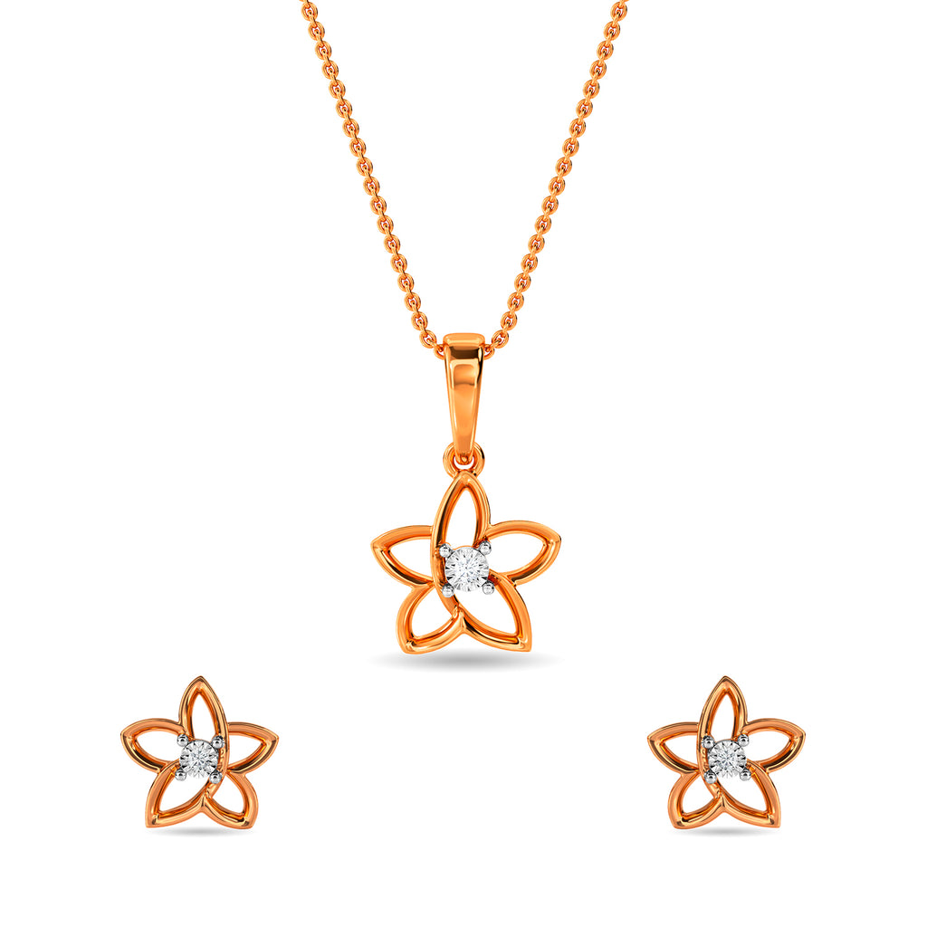 Classic Flower Pendant Set