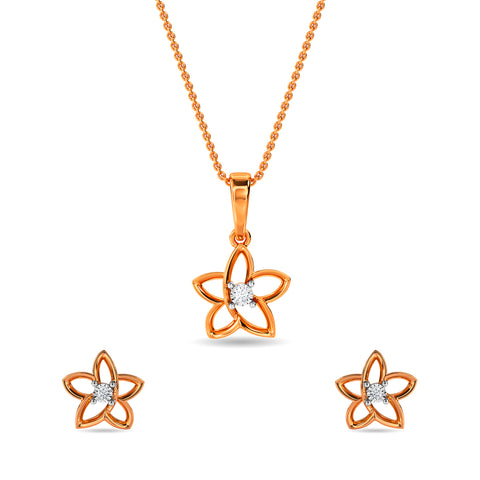 Classic Flower Pendant Set