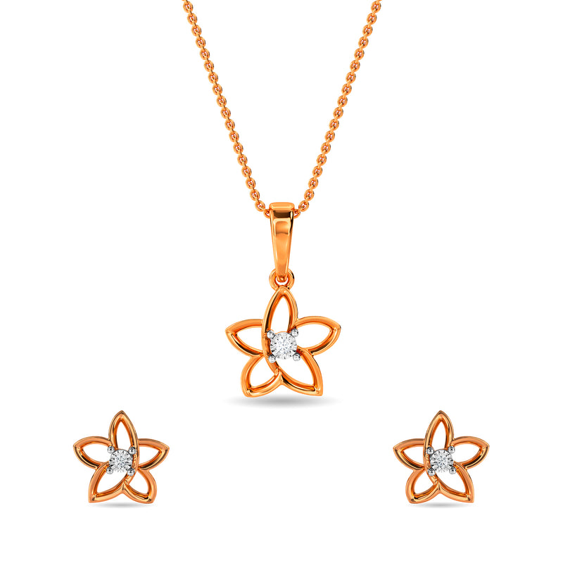 Classic Flower Pendant Set