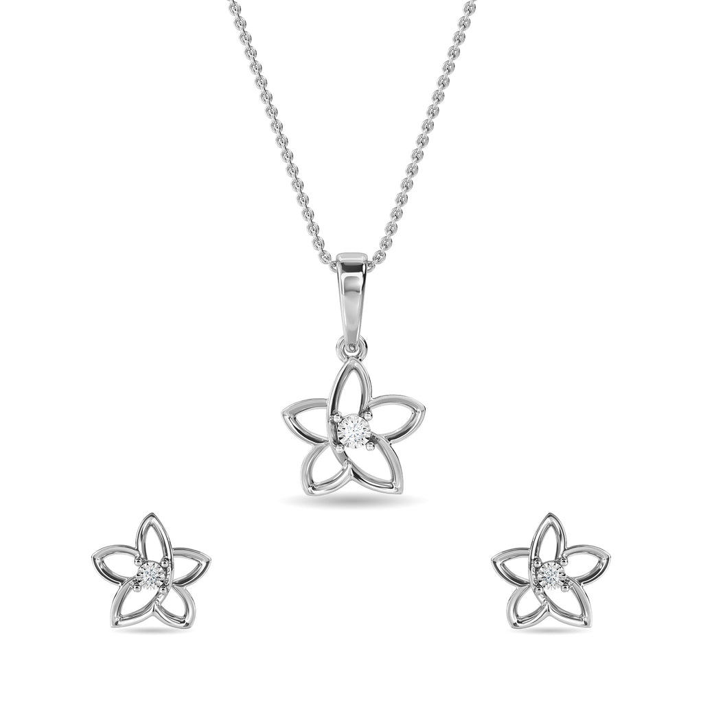 Classic Flower Pendant Set