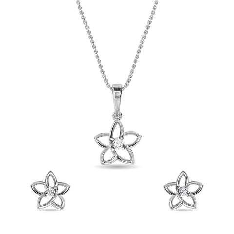 Classic Flower Pendant Set