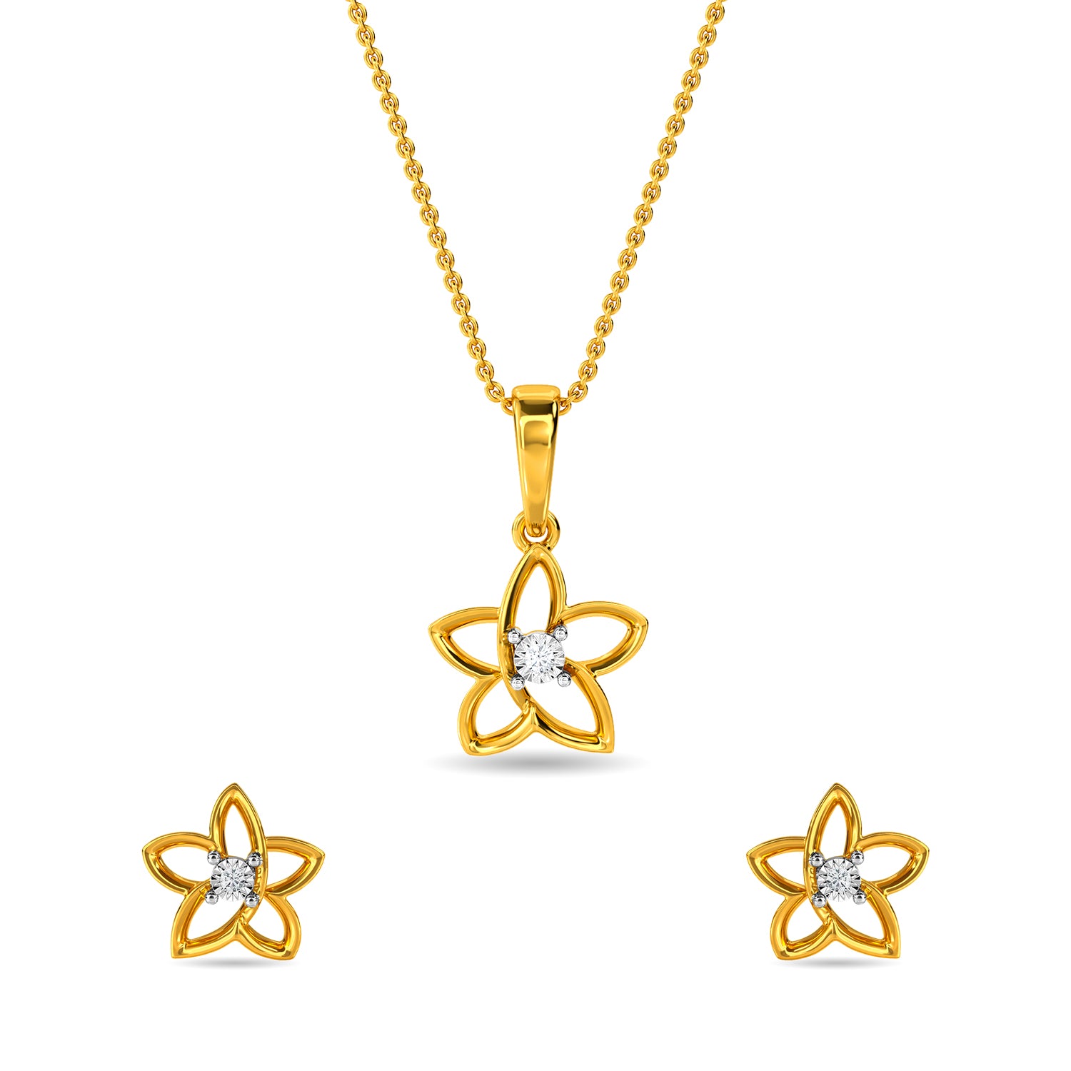 Classic Flower Pendant Set