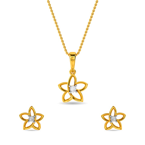 Classic Flower Pendant Set