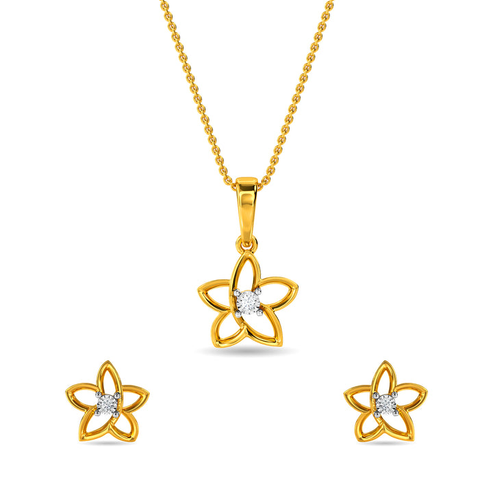 Classic Flower Pendant Set