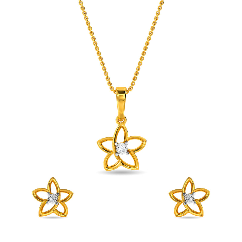 Classic Flower Pendant Set