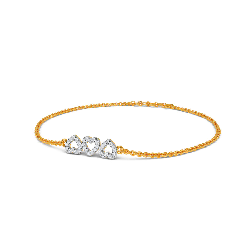 Trio Heart Bracelet