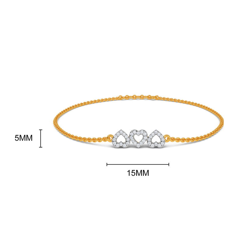 Trio Heart Bracelet