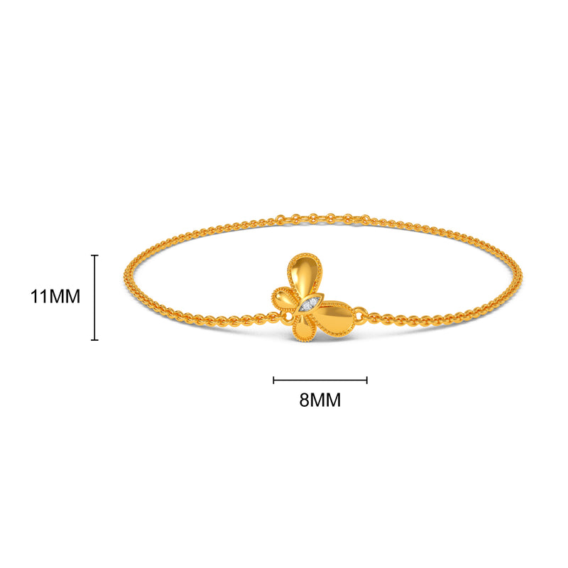 Sparkling Butterfly Kids Bracelet