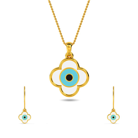 Sahana Evil Eye Pendant Set