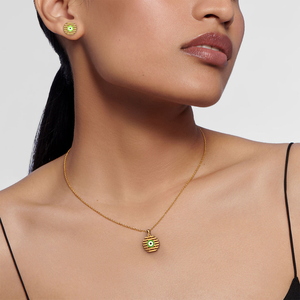 Gulizar Evil Eye Pendant Set