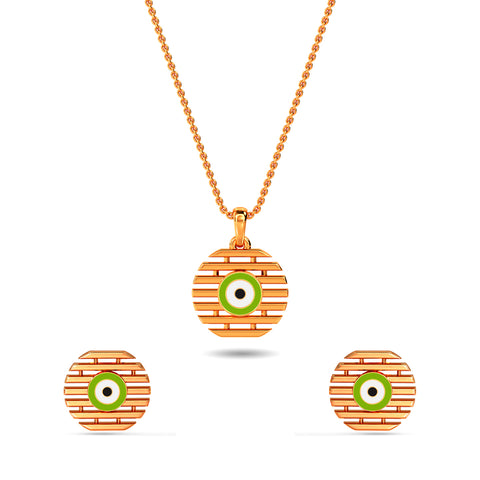 Gulizar Evil Eye Pendant Set