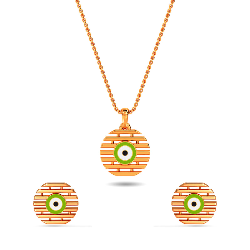 Gulizar Evil Eye Pendant Set