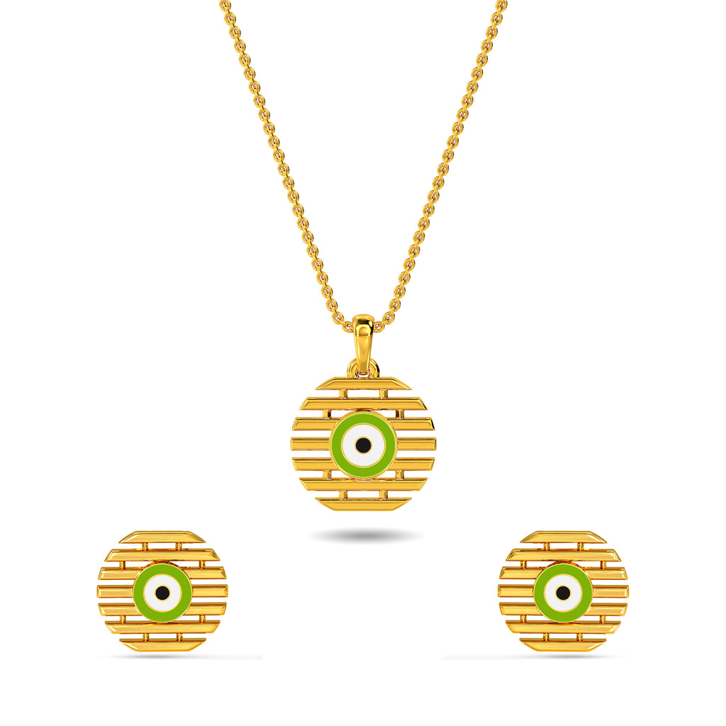 Gulizar Evil Eye Pendant Set