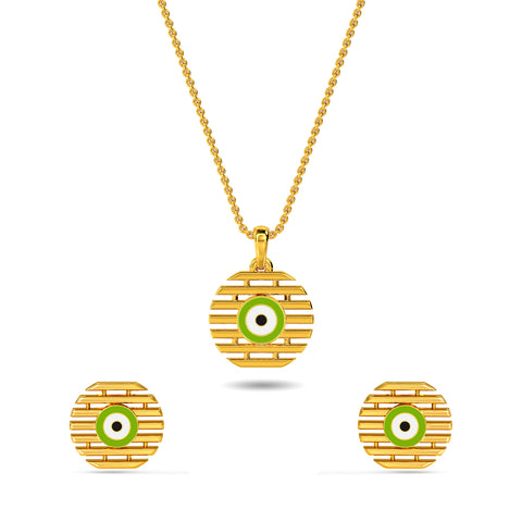 Gulizar Evil Eye Pendant Set