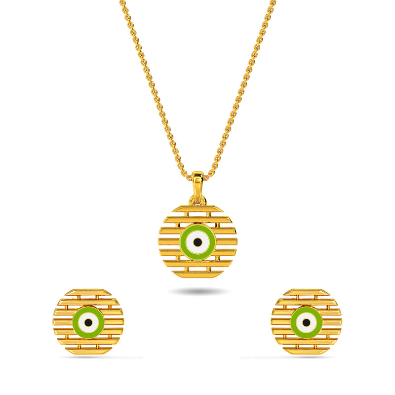 Gulizar Evil Eye Pendant Set