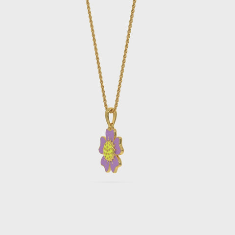Purple daisy Kids Pendant