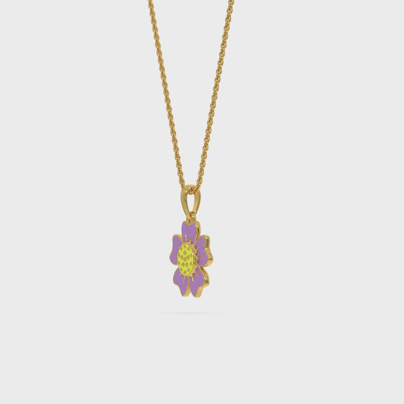 Purple daisy Kids Pendant